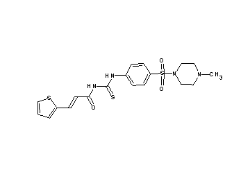 N-[({4-[(4-methyl-1-piperazinyl)sulfonyl]phenyl}amino)carbonothioyl]-3-(2-thienyl)acrylamide
