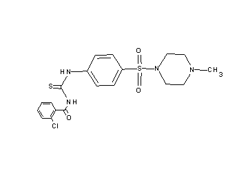 2-chloro-N-[({4-[(4-methyl-1-piperazinyl)sulfonyl]phenyl}amino)carbonothioyl]benzamide