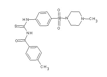 4-methyl-N-[({4-[(4-methyl-1-piperazinyl)sulfonyl]phenyl}amino)carbonothioyl]benzamide
