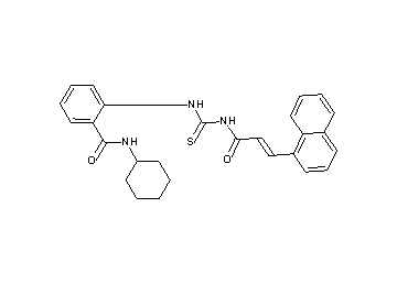 N-cyclohexyl-2-[({[3-(1-naphthyl)acryloyl]amino}carbonothioyl)amino]benzamide