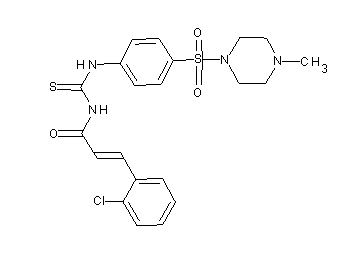 3-(2-chlorophenyl)-N-[({4-[(4-methyl-1-piperazinyl)sulfonyl]phenyl}amino)carbonothioyl]acrylamide