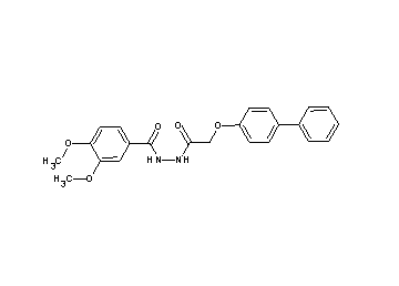 N'-[(4-biphenylyloxy)acetyl]-3,4-dimethoxybenzohydrazide