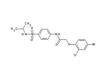 2-(4-bromo-2-chlorophenoxy)-N-{4-[(isopropylamino)sulfonyl]phenyl}acetamide - Click Image to Close