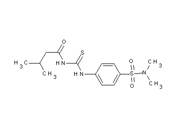 N-[({4-[(dimethylamino)sulfonyl]phenyl}amino)carbonothioyl]-3-methylbutanamide