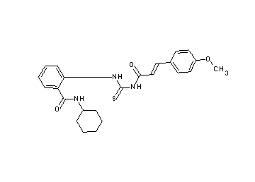 N-cyclohexyl-2-[({[3-(4-methoxyphenyl)acryloyl]amino}carbonothioyl)amino]benzamide