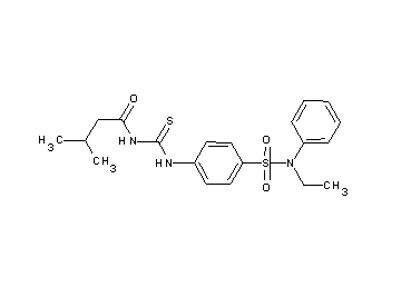 N-{[(4-{[ethyl(phenyl)amino]sulfonyl}phenyl)amino]carbonothioyl}-3-methylbutanamide