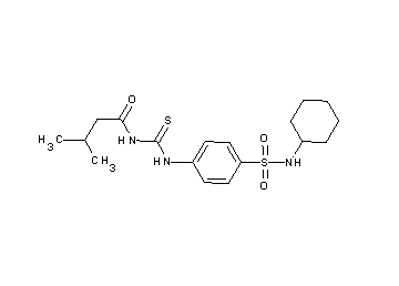 N-[({4-[(cyclohexylamino)sulfonyl]phenyl}amino)carbonothioyl]-3-methylbutanamide
