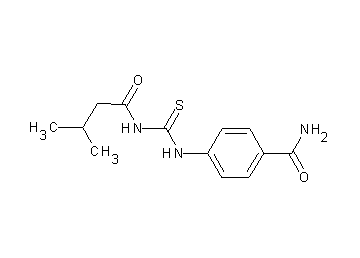4-({[(3-methylbutanoyl)amino]carbonothioyl}amino)benzamide