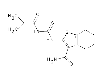 2-{[(isobutyrylamino)carbonothioyl]amino}-4,5,6,7-tetrahydro-1-benzothiophene-3-carboxamide