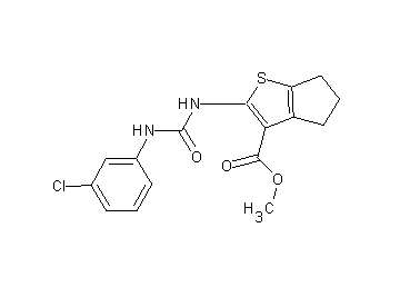 methyl 2-({[(3-chlorophenyl)amino]carbonyl}amino)-5,6-dihydro-4H-cyclopenta[b]thiophene-3-carboxylate
