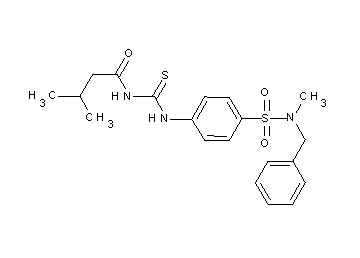 N-{[(4-{[benzyl(methyl)amino]sulfonyl}phenyl)amino]carbonothioyl}-3-methylbutanamide