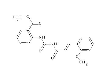 methyl 2-[({[3-(2-methoxyphenyl)acryloyl]amino}carbonothioyl)amino]benzoate - Click Image to Close
