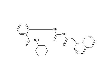 N-cyclohexyl-2-({[(1-naphthylacetyl)amino]carbonothioyl}amino)benzamide