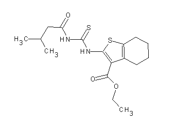 ethyl 2-({[(3-methylbutanoyl)amino]carbonothioyl}amino)-4,5,6,7-tetrahydro-1-benzothiophene-3-carboxylate - Click Image to Close