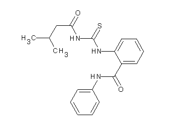 2-({[(3-methylbutanoyl)amino]carbonothioyl}amino)-N-phenylbenzamide - Click Image to Close
