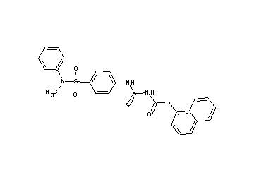 N-{[(4-{[methyl(phenyl)amino]sulfonyl}phenyl)amino]carbonothioyl}-2-(1-naphthyl)acetamide - Click Image to Close