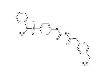 2-(4-methoxyphenyl)-N-{[(4-{[methyl(phenyl)amino]sulfonyl}phenyl)amino]carbonothioyl}acetamide