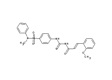 3-(2-methoxyphenyl)-N-{[(4-{[methyl(phenyl)amino]sulfonyl}phenyl)amino]carbonothioyl}acrylamide
