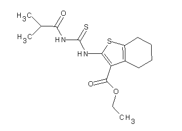 ethyl 2-{[(isobutyrylamino)carbonothioyl]amino}-4,5,6,7-tetrahydro-1-benzothiophene-3-carboxylate