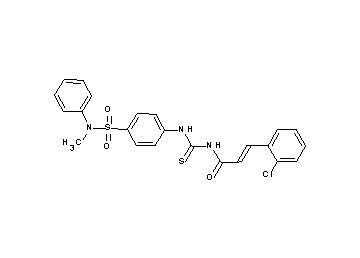 3-(2-chlorophenyl)-N-{[(4-{[methyl(phenyl)amino]sulfonyl}phenyl)amino]carbonothioyl}acrylamide