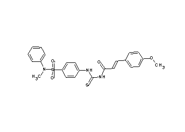 3-(4-methoxyphenyl)-N-{[(4-{[methyl(phenyl)amino]sulfonyl}phenyl)amino]carbonothioyl}acrylamide