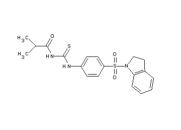 N-({[4-(2,3-dihydro-1H-indol-1-ylsulfonyl)phenyl]amino}carbonothioyl)-2-methylpropanamide