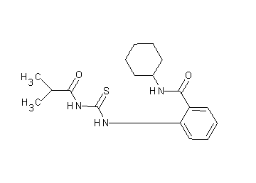 N-cyclohexyl-2-{[(isobutyrylamino)carbonothioyl]amino}benzamide - Click Image to Close