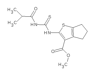 methyl 2-{[(isobutyrylamino)carbonothioyl]amino}-5,6-dihydro-4H-cyclopenta[b]thiophene-3-carboxylate