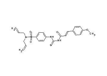 N-[({4-[(diallylamino)sulfonyl]phenyl}amino)carbonothioyl]-3-(4-methoxyphenyl)acrylamide