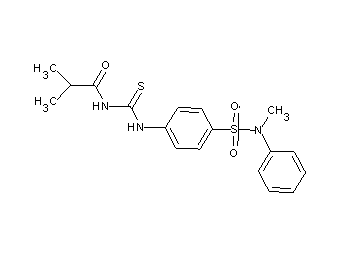 2-methyl-N-{[(4-{[methyl(phenyl)amino]sulfonyl}phenyl)amino]carbonothioyl}propanamide