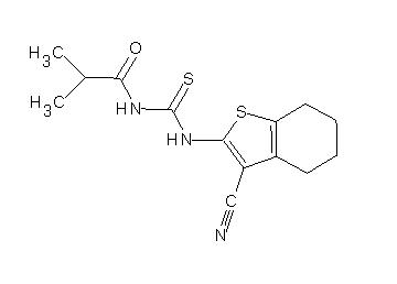 N-{[(3-cyano-4,5,6,7-tetrahydro-1-benzothien-2-yl)amino]carbonothioyl}-2-methylpropanamide