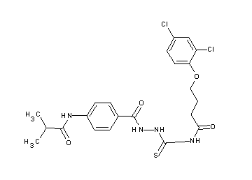 4-(2,4-dichlorophenoxy)-N-({2-[4-(isobutyrylamino)benzoyl]hydrazino}carbonothioyl)butanamide