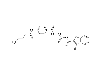 3-chloro-N-({2-[4-(pentanoylamino)benzoyl]hydrazino}carbonothioyl)-1-benzothiophene-2-carboxamide