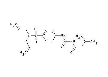 N-[({4-[(diallylamino)sulfonyl]phenyl}amino)carbonothioyl]-3-methylbutanamide