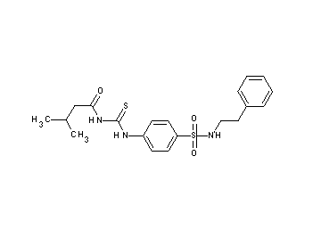 3-methyl-N-{[(4-{[(2-phenylethyl)amino]sulfonyl}phenyl)amino]carbonothioyl}butanamide