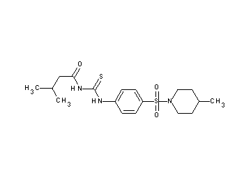 3-methyl-N-[({4-[(4-methyl-1-piperidinyl)sulfonyl]phenyl}amino)carbonothioyl]butanamide