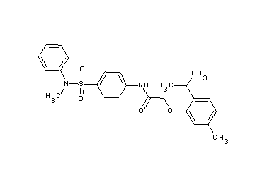2-(2-isopropyl-5-methylphenoxy)-N-(4-{[methyl(phenyl)amino]sulfonyl}phenyl)acetamide - Click Image to Close