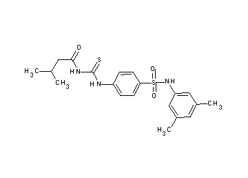 N-{[(4-{[(3,5-dimethylphenyl)amino]sulfonyl}phenyl)amino]carbonothioyl}-3-methylbutanamide