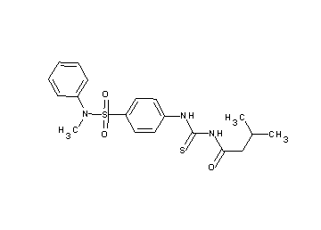 3-methyl-N-{[(4-{[methyl(phenyl)amino]sulfonyl}phenyl)amino]carbonothioyl}butanamide