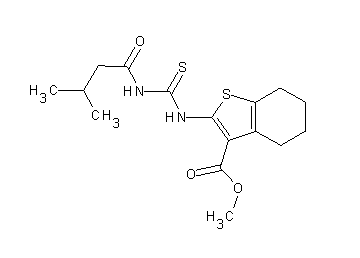 methyl 2-({[(3-methylbutanoyl)amino]carbonothioyl}amino)-4,5,6,7-tetrahydro-1-benzothiophene-3-carboxylate
