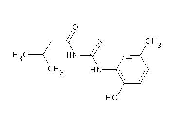 N-{[(2-hydroxy-5-methylphenyl)amino]carbonothioyl}-3-methylbutanamide