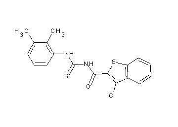 3-chloro-N-{[(2,3-dimethylphenyl)amino]carbonothioyl}-1-benzothiophene-2-carboxamide - Click Image to Close
