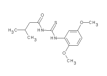 N-{[(2,5-dimethoxyphenyl)amino]carbonothioyl}-3-methylbutanamide