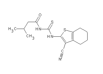 N-{[(3-cyano-4,5,6,7-tetrahydro-1-benzothien-2-yl)amino]carbonothioyl}-3-methylbutanamide