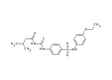 N-{[(4-{[(4-ethoxyphenyl)amino]sulfonyl}phenyl)amino]carbonothioyl}-3-methylbutanamide