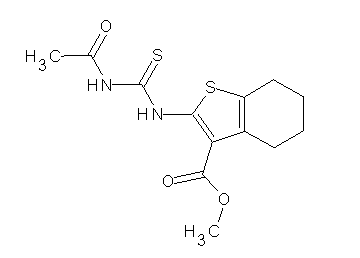 methyl 2-{[(acetylamino)carbonothioyl]amino}-4,5,6,7-tetrahydro-1-benzothiophene-3-carboxylate