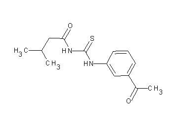 N-{[(3-acetylphenyl)amino]carbonothioyl}-3-methylbutanamide