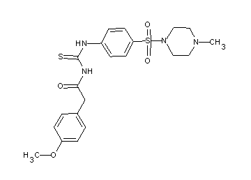 2-(4-methoxyphenyl)-N-[({4-[(4-methyl-1-piperazinyl)sulfonyl]phenyl}amino)carbonothioyl]acetamide