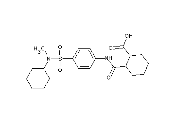2-{[(4-{[cyclohexyl(methyl)amino]sulfonyl}phenyl)amino]carbonyl}cyclohexanecarboxylic acid
