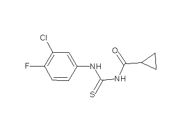 N-{[(3-chloro-4-fluorophenyl)amino]carbonothioyl}cyclopropanecarboxamide